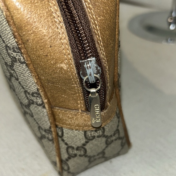 GUCCI GG Plus Monogram Large Leather and Canvas Clutch Bag - Picture 10 of 13